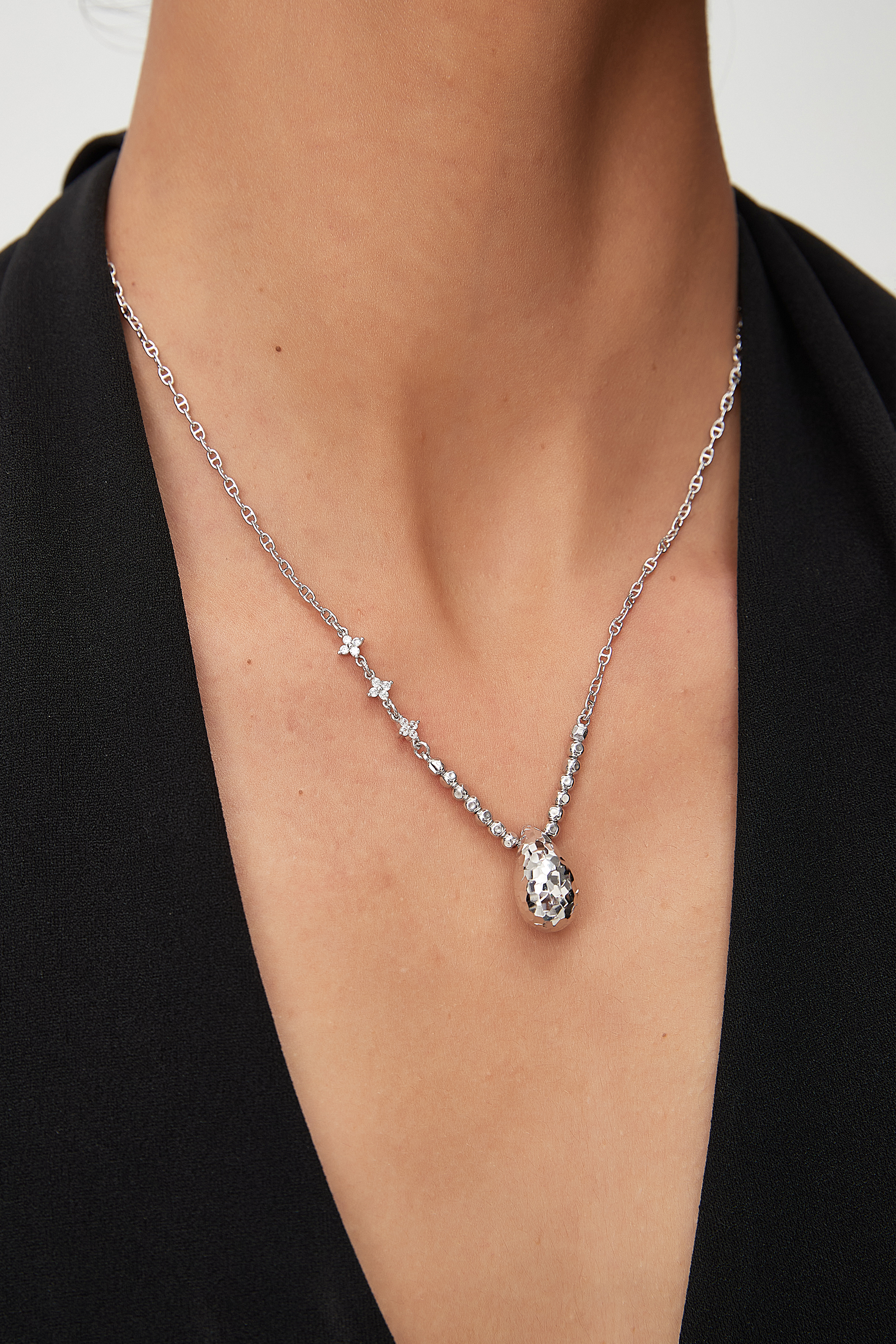 Faceted Drop Pendant Necklace – Facet