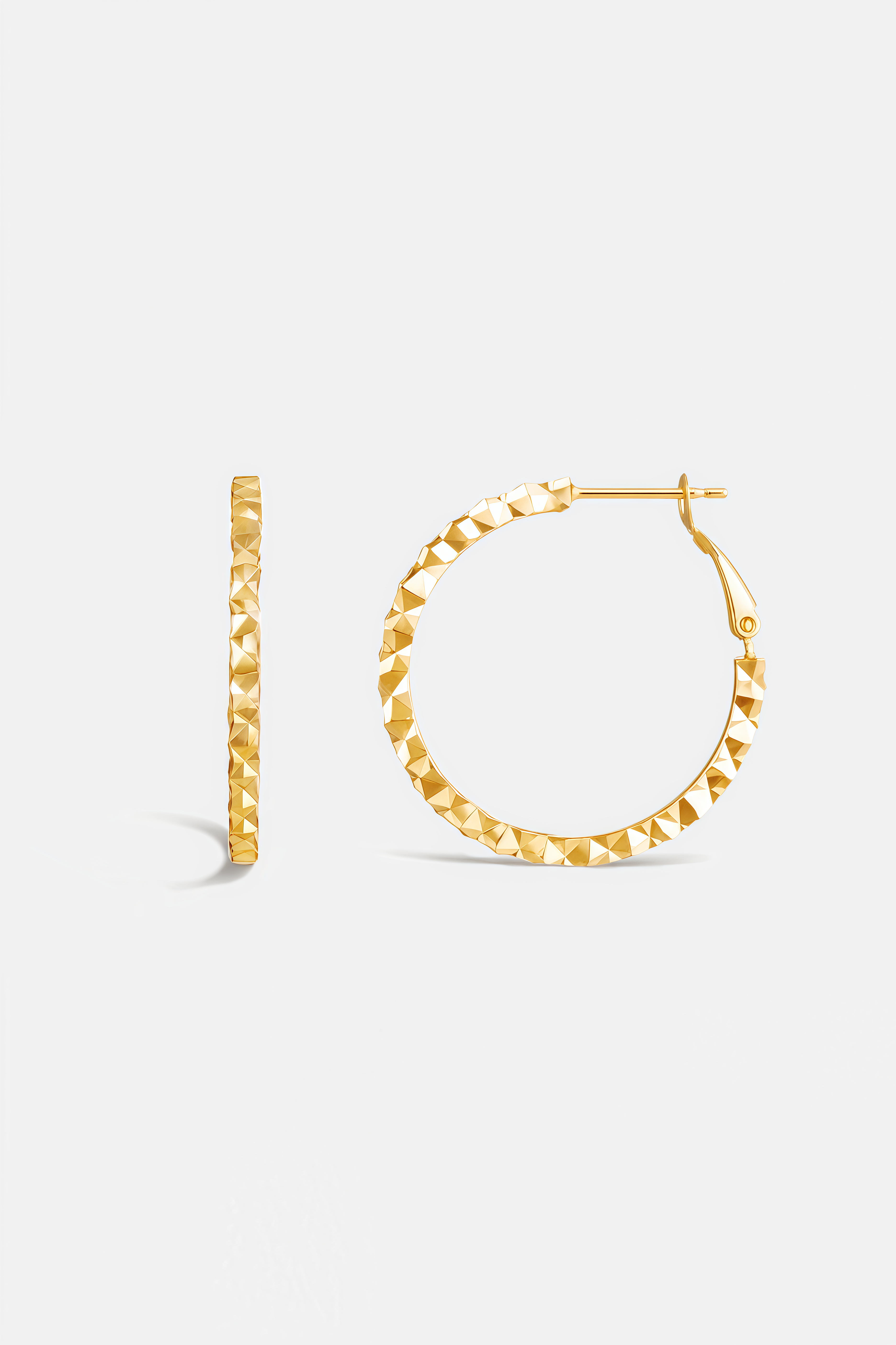 Faceted Classic Hoop Earrings – Facet Loop