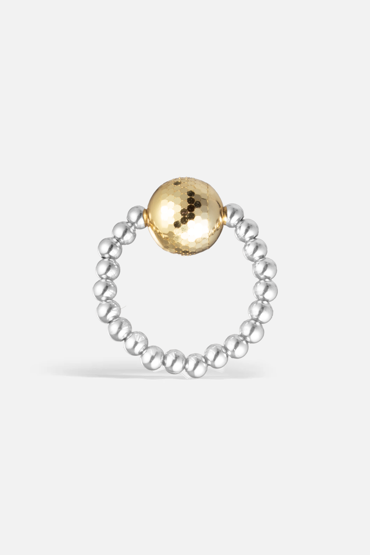 Two-Tone Beaded Band Ring – Orbit