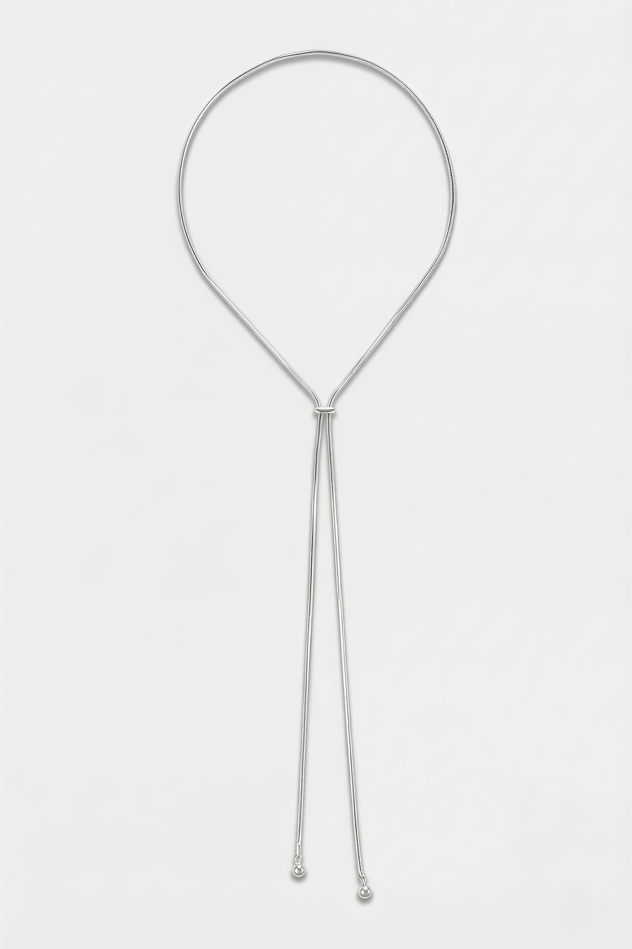 Linear Slider Lariat Necklace – Teardrop