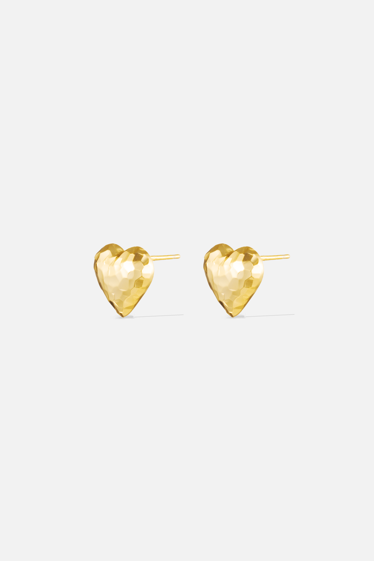 Facettierte Herz-Ohrstecker – Heart
