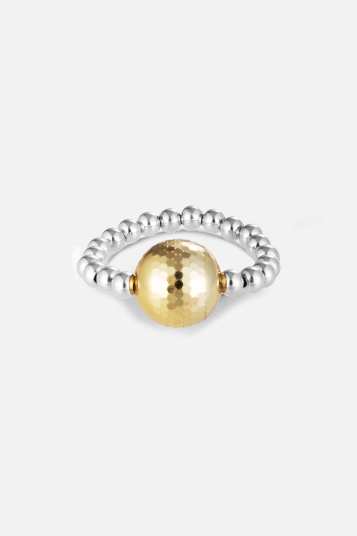 Two-Tone Beaded Band Ring – Orbit