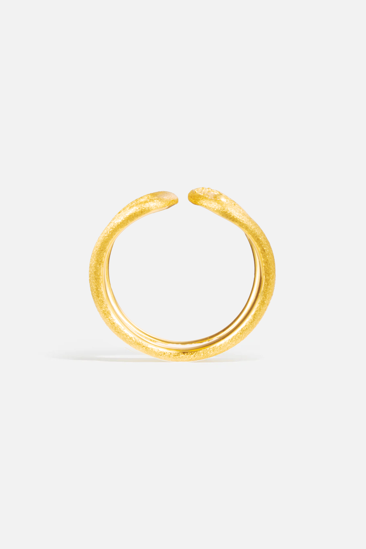 Skulpturaler strukturierter offener Ring – Twinloop