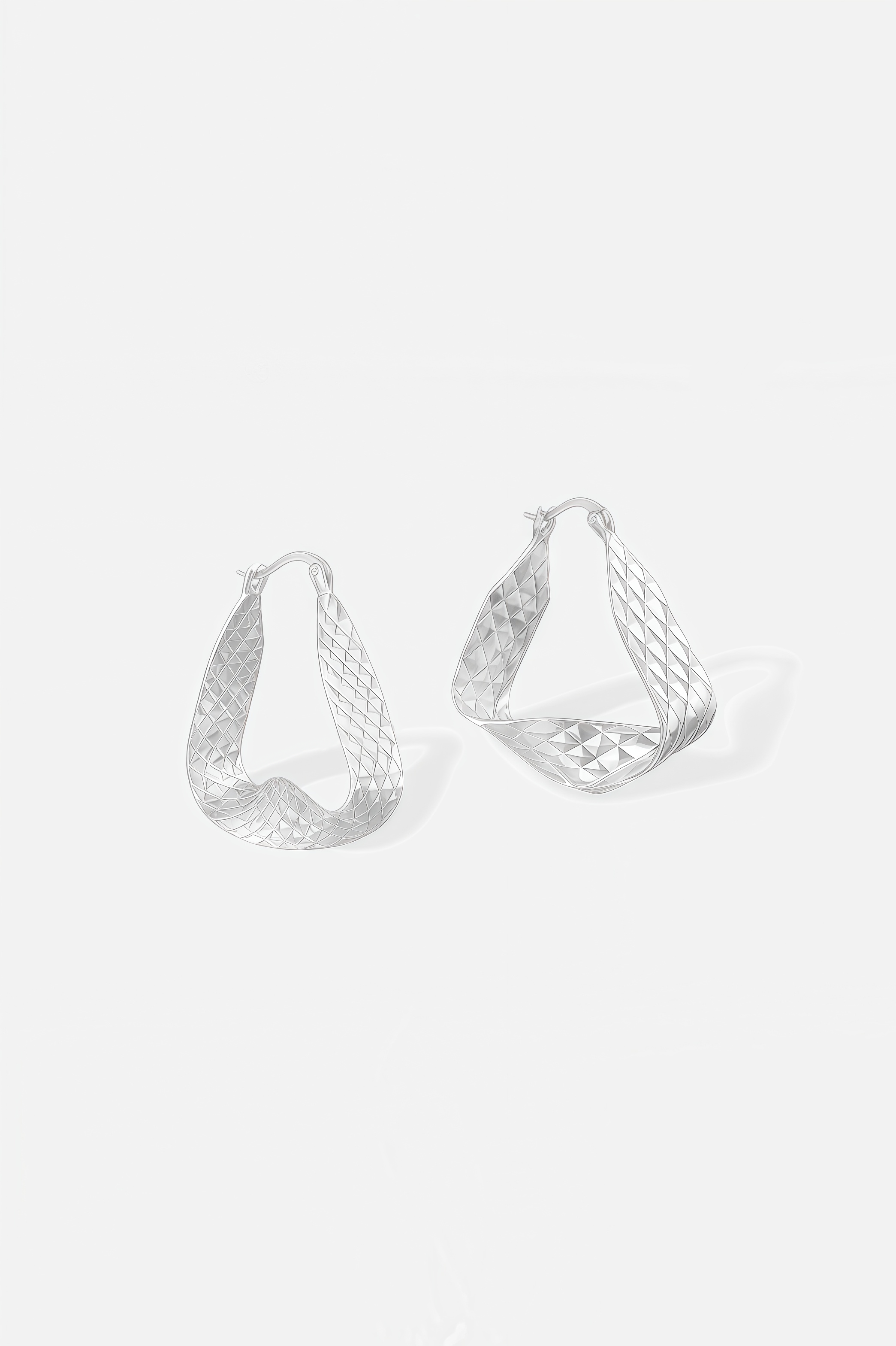 Ripple Facet Hoop Earrings