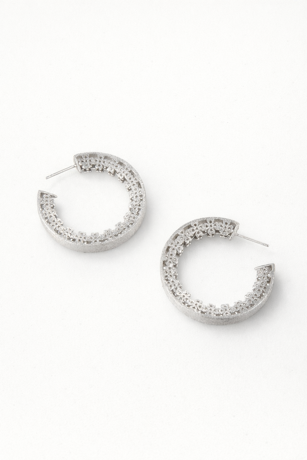 Openwork Textured Hoop Earrings