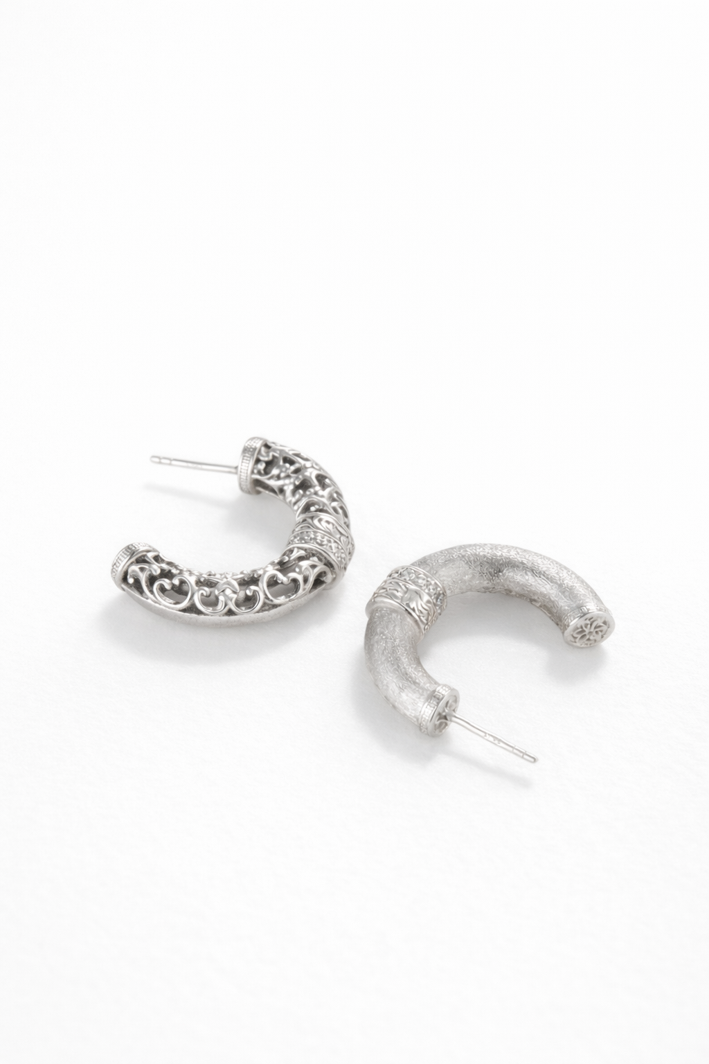 Ornate Openwork Hoop Earrings