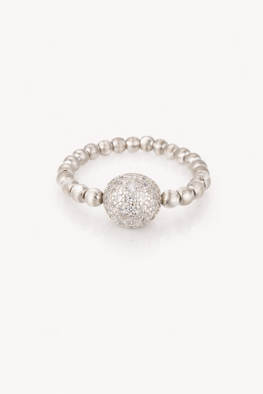 Brushed Beaded Band Ring – Cell