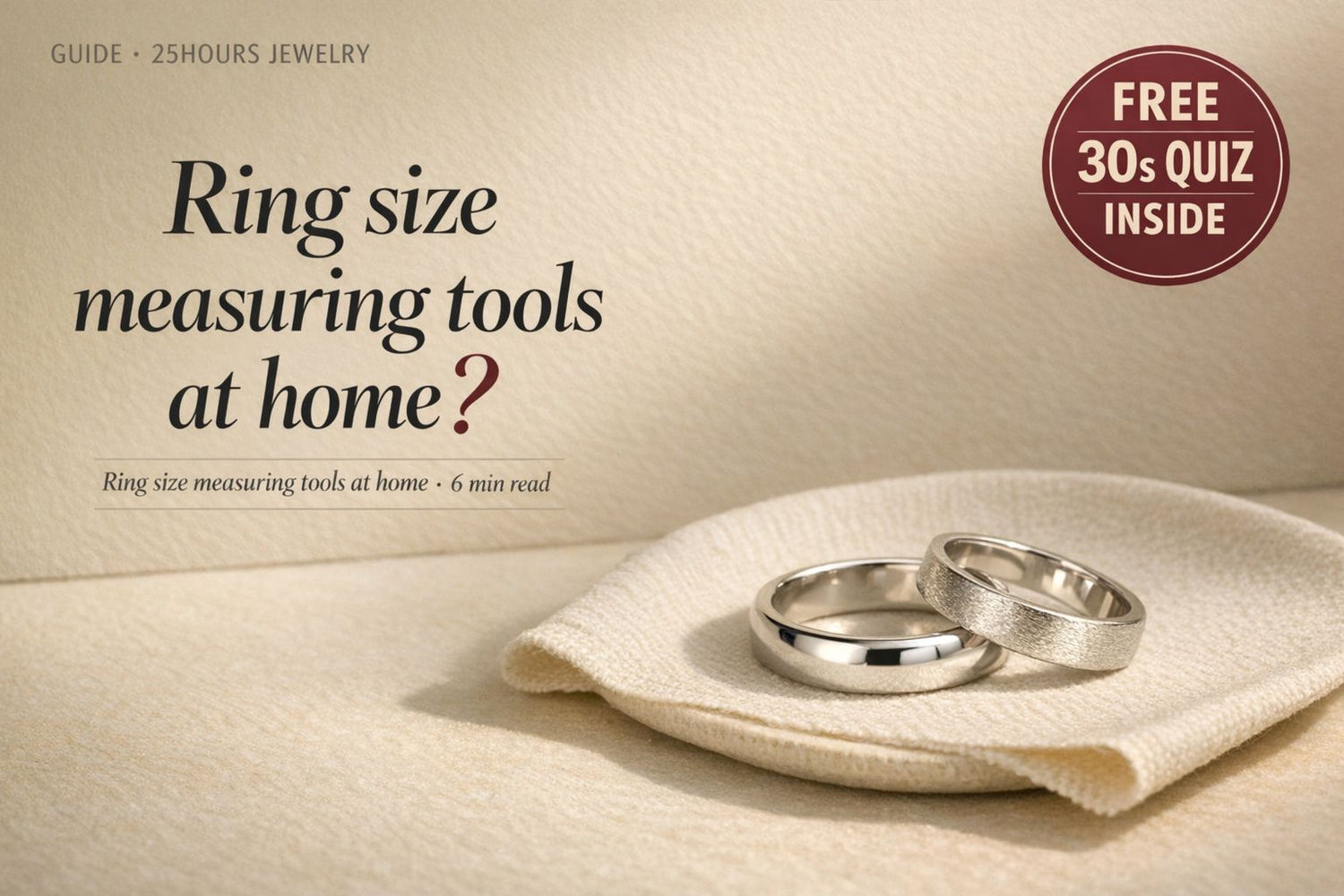 Ring size measuring tools at home