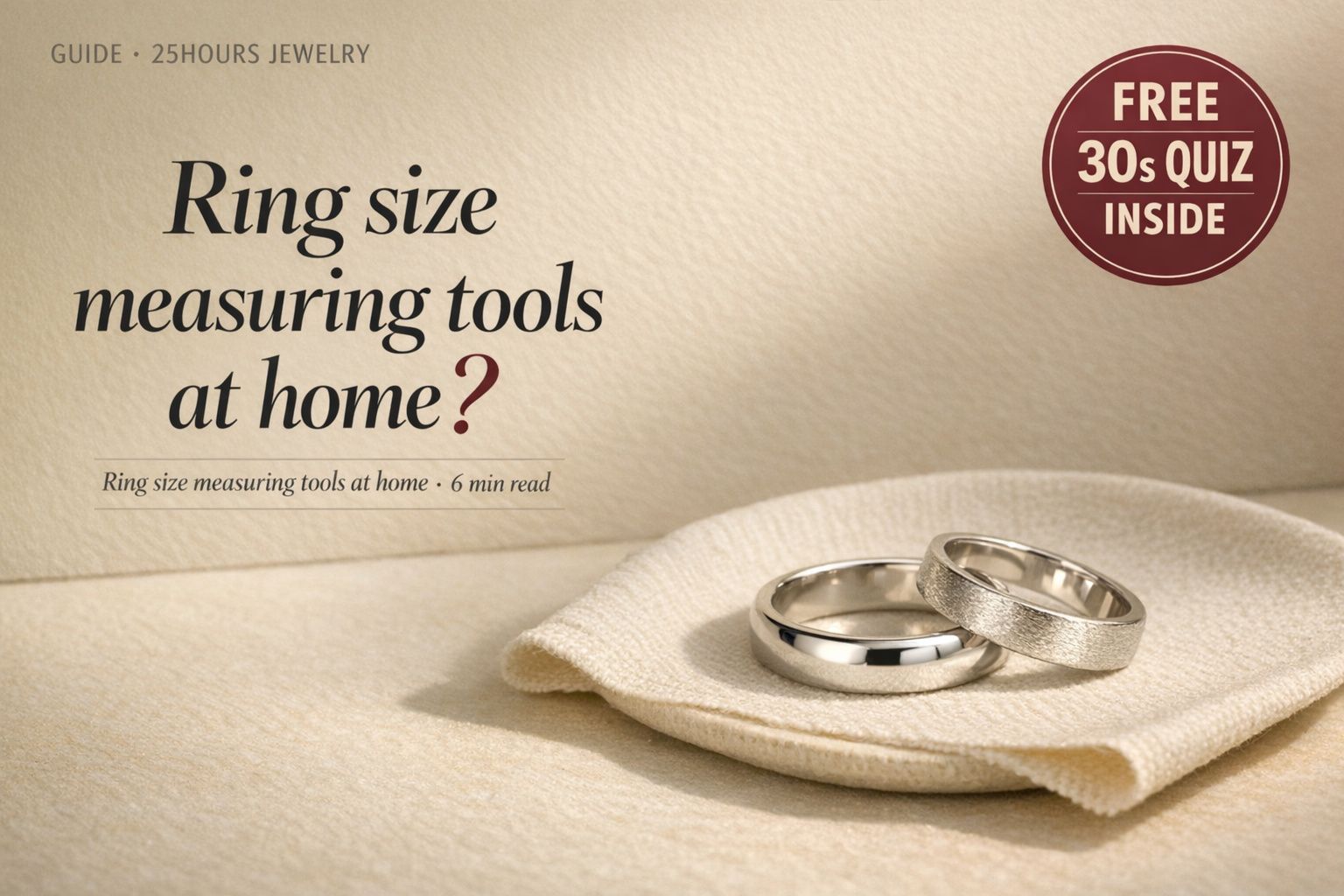Ring size measuring tools at home