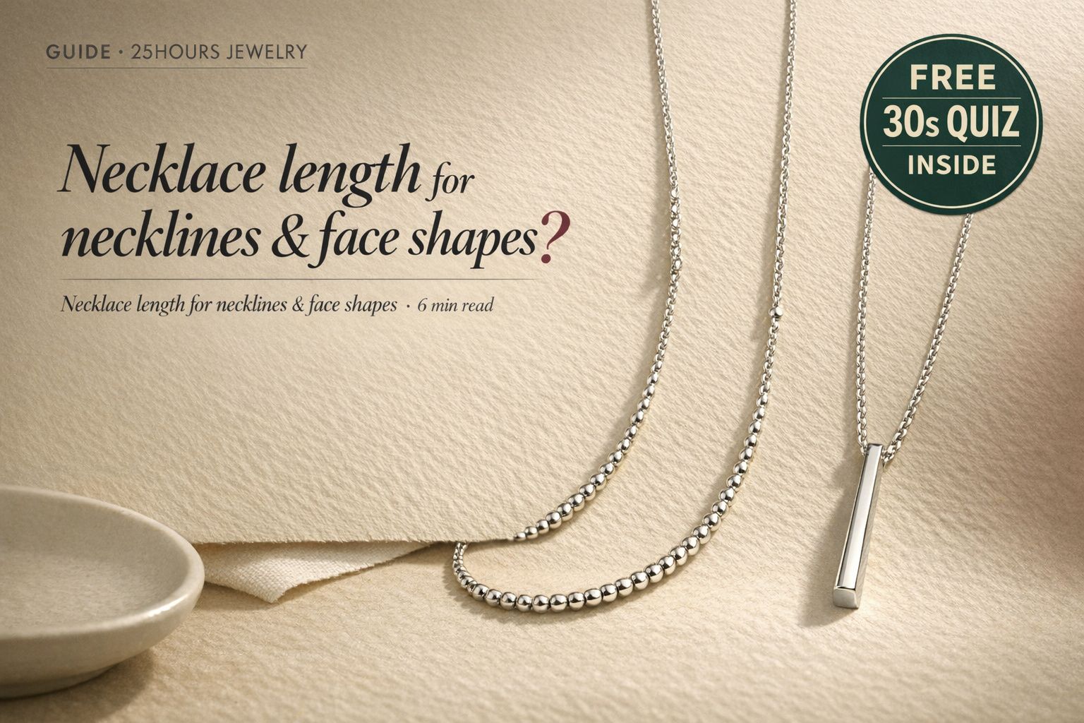 Necklace length for necklines & face shapes