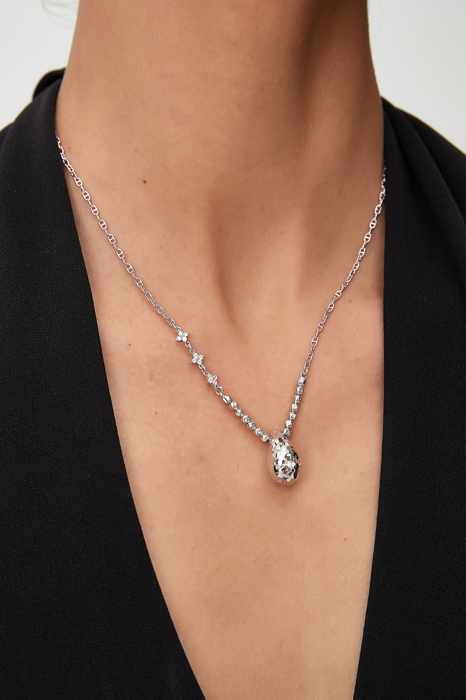 Faceted Drop Pendant Necklace – Facet