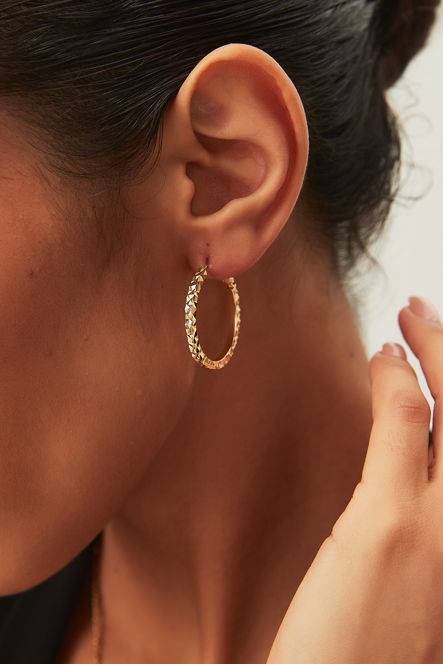Faceted Classic Hoop Earrings – Facet Loop