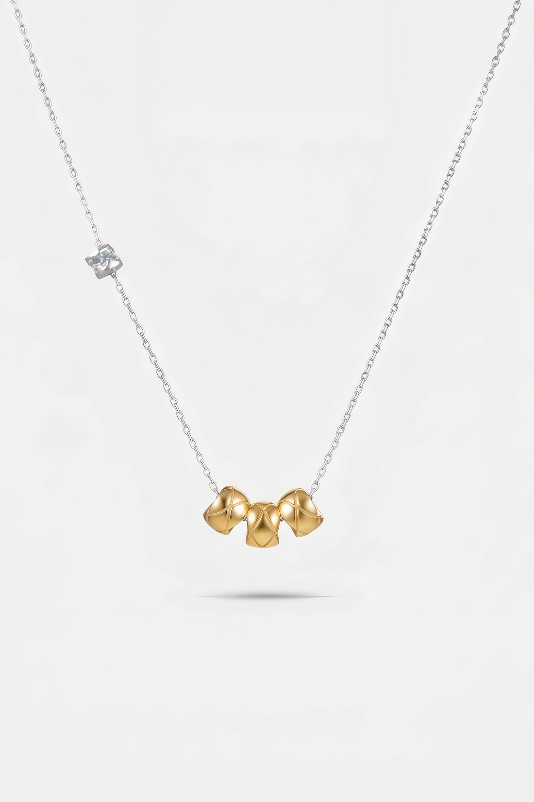 Minimal Beaded Chain Necklace – Trio