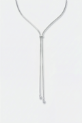 Linear Slider Lariat Necklace – Teardrop