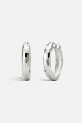 Faceted Slim Hoop Earrings – Prism