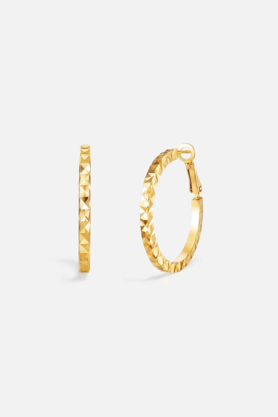 Faceted Classic Hoop Earrings – Facet Loop