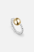 Two-Tone Beaded Band Ring – Orbit