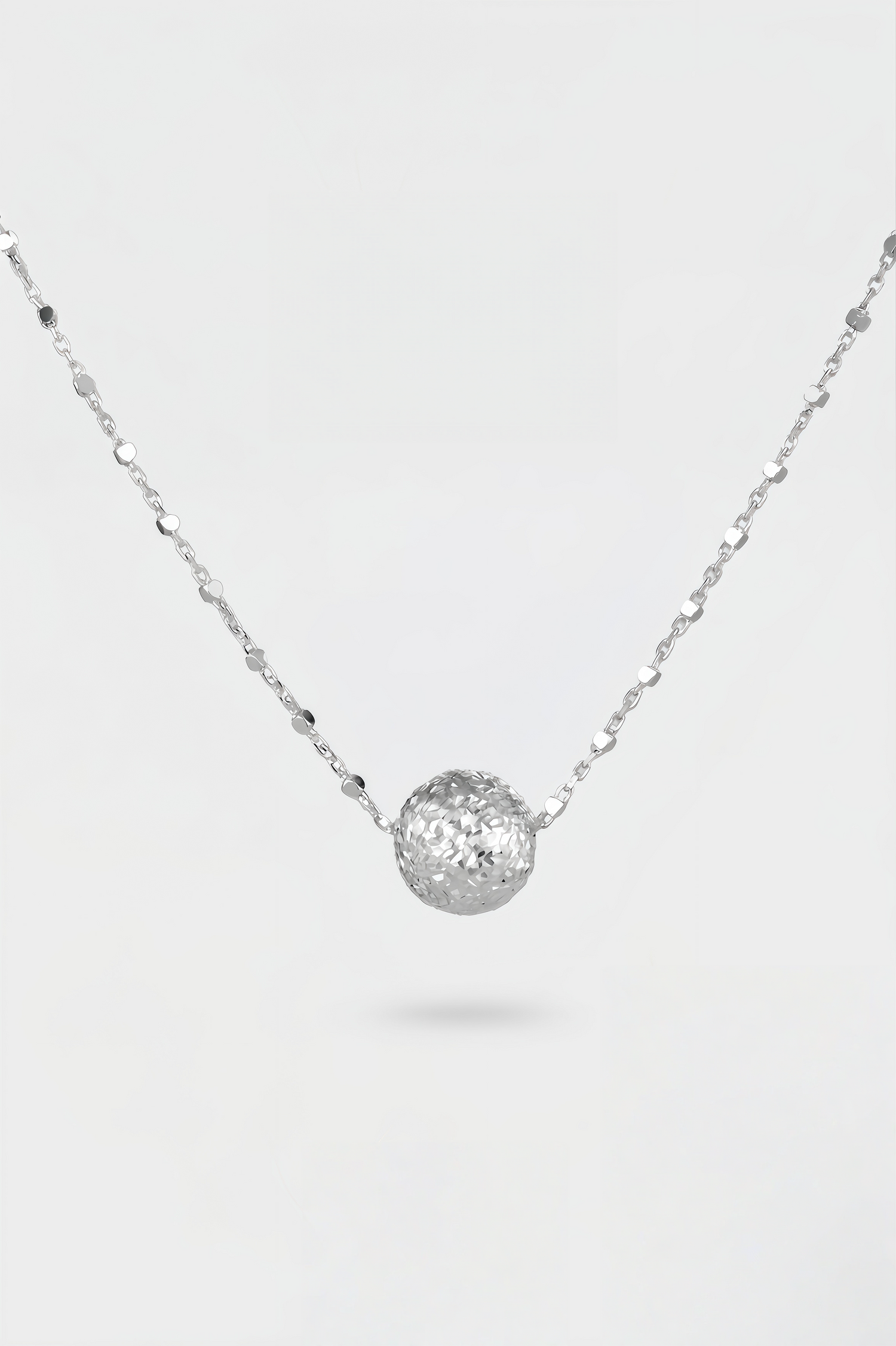 Textured Sphere Pendant Necklace – Node