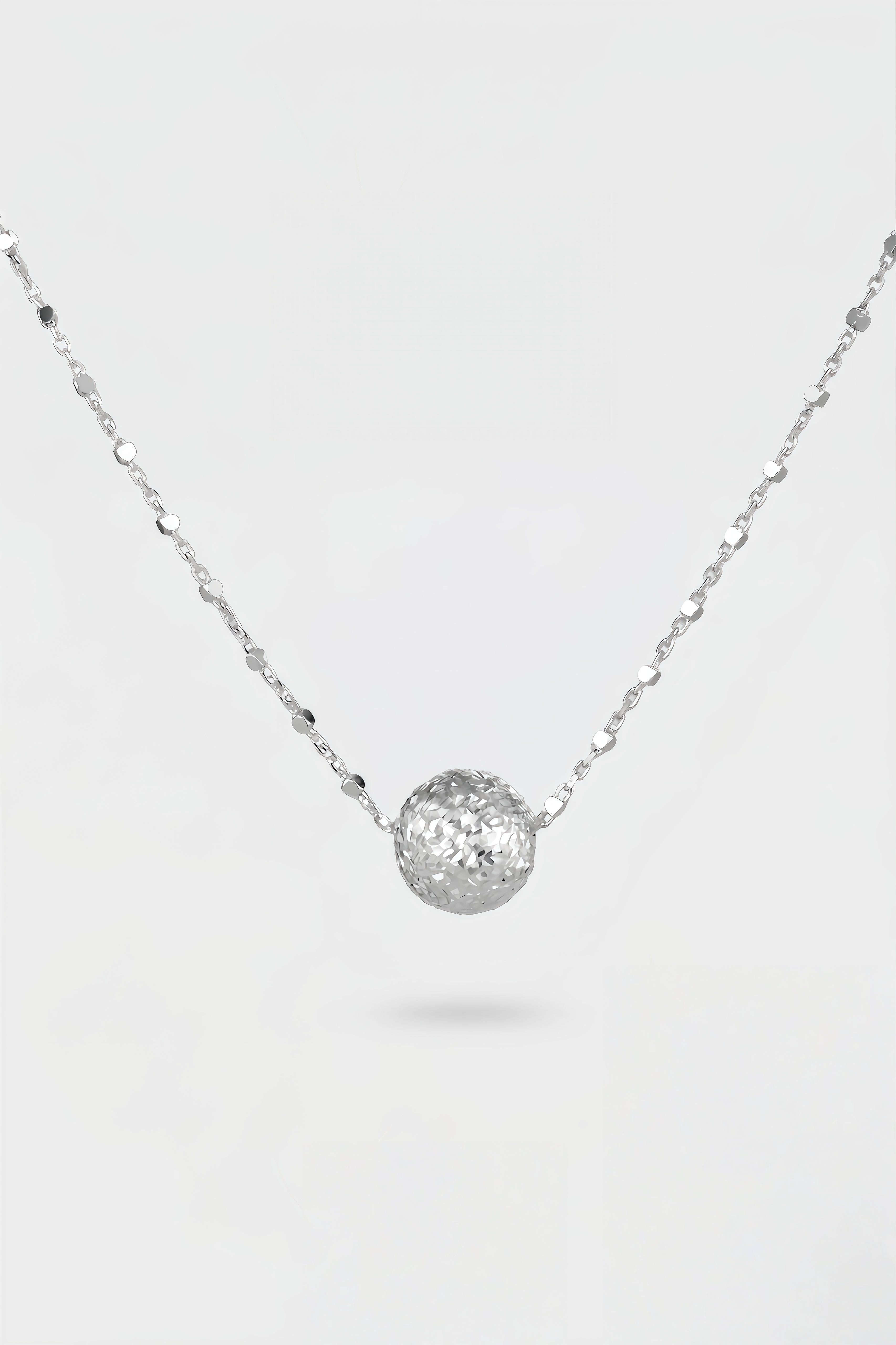 Textured Sphere Pendant Necklace – Node
