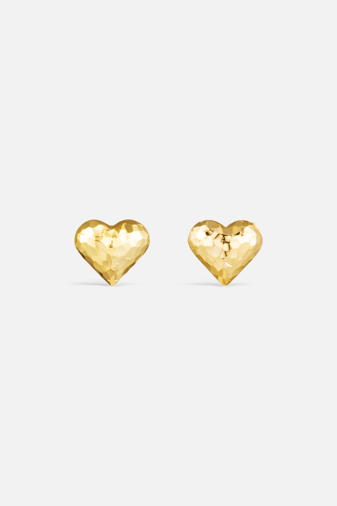 Facettierte Herz-Ohrstecker – Heart