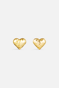 Faceted Heart Stud Earrings – Heart
