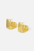 Hammered Panel Stud Earrings
