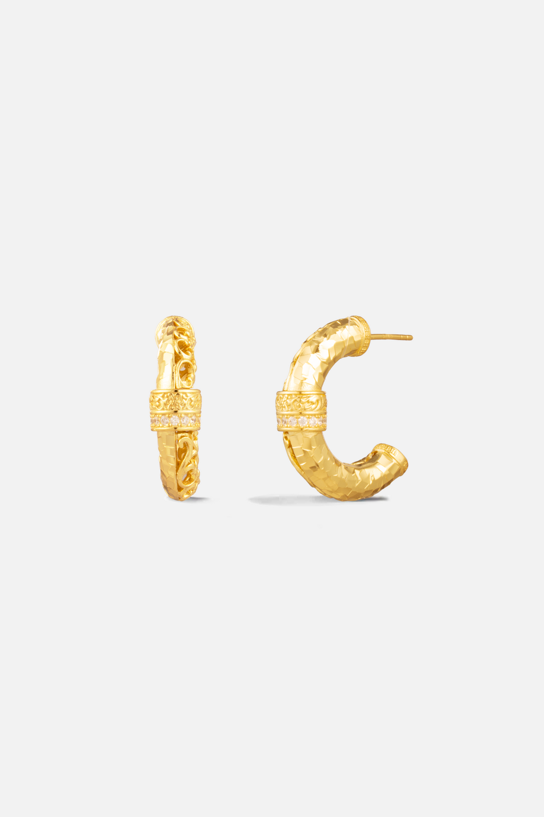 Facettierte Scroll-Creolen – Scroll
