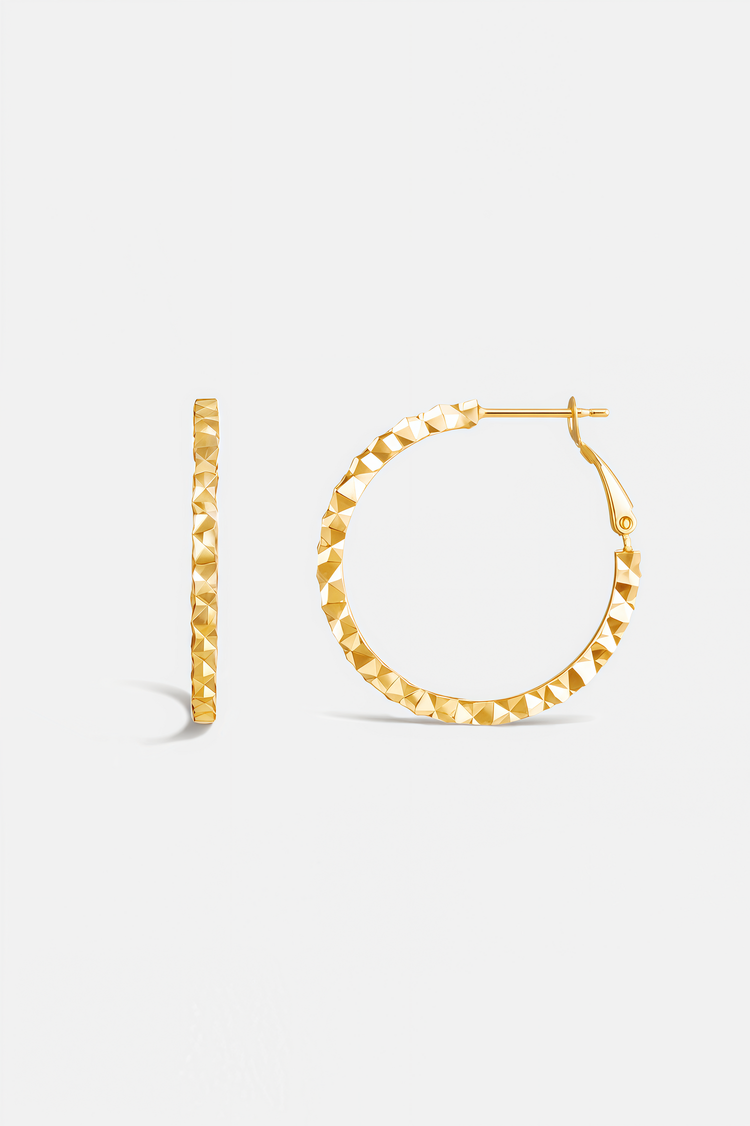 Faceted Classic Hoop Earrings – Facet Loop