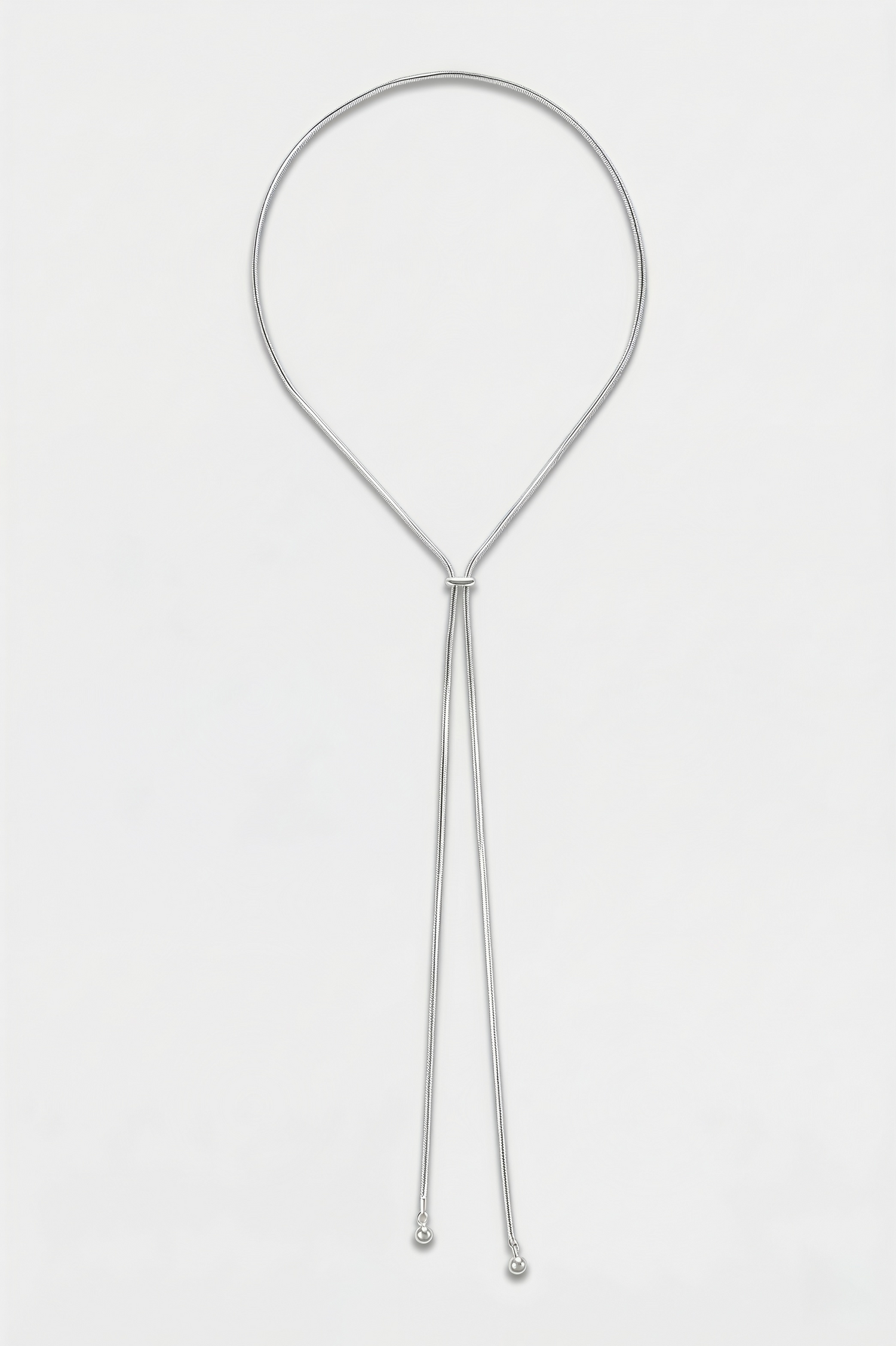 Linear Slider Lariat Necklace – Teardrop