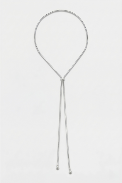 Linear Slider Lariat Necklace – Teardrop