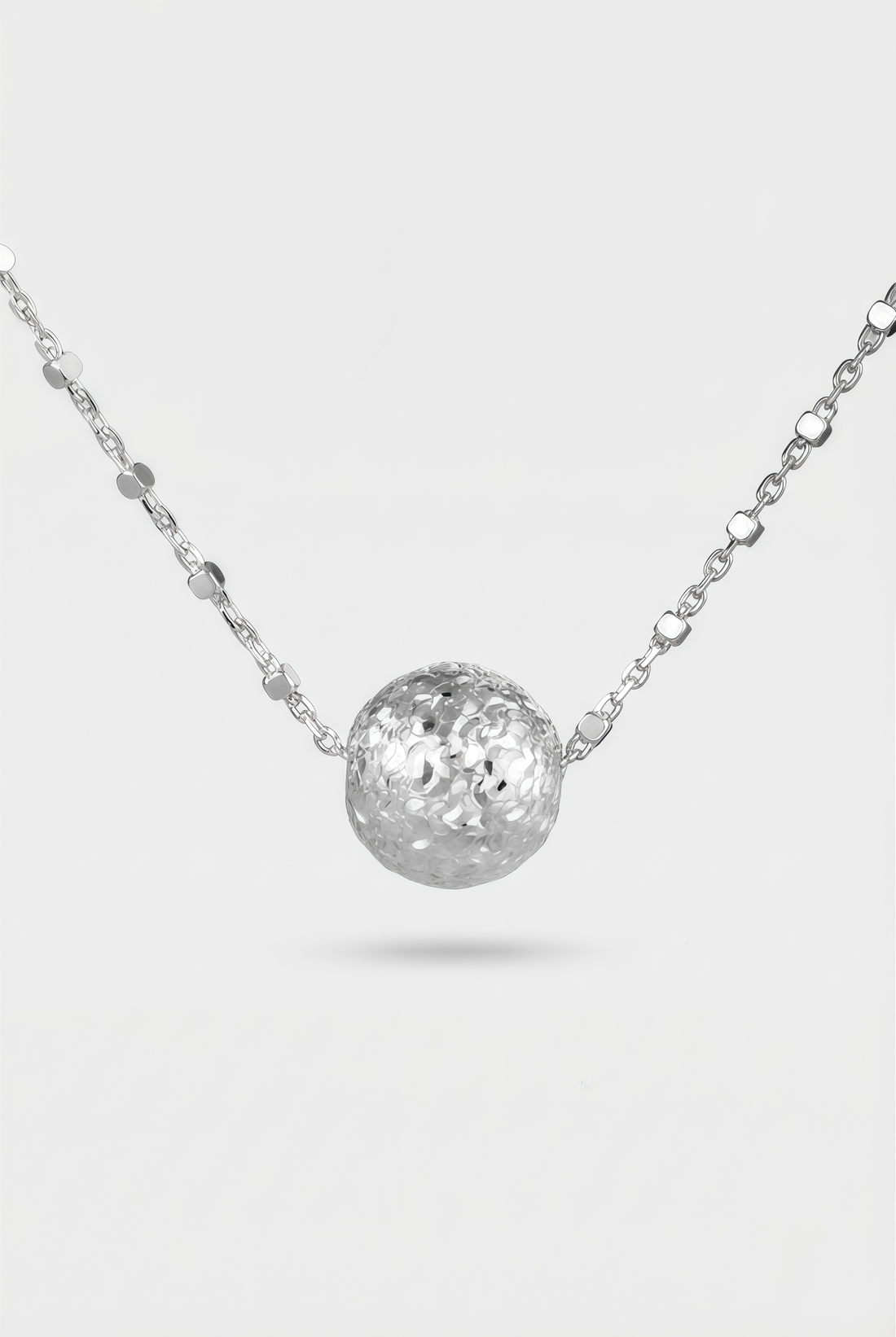 Textured Sphere Pendant Necklace – Node