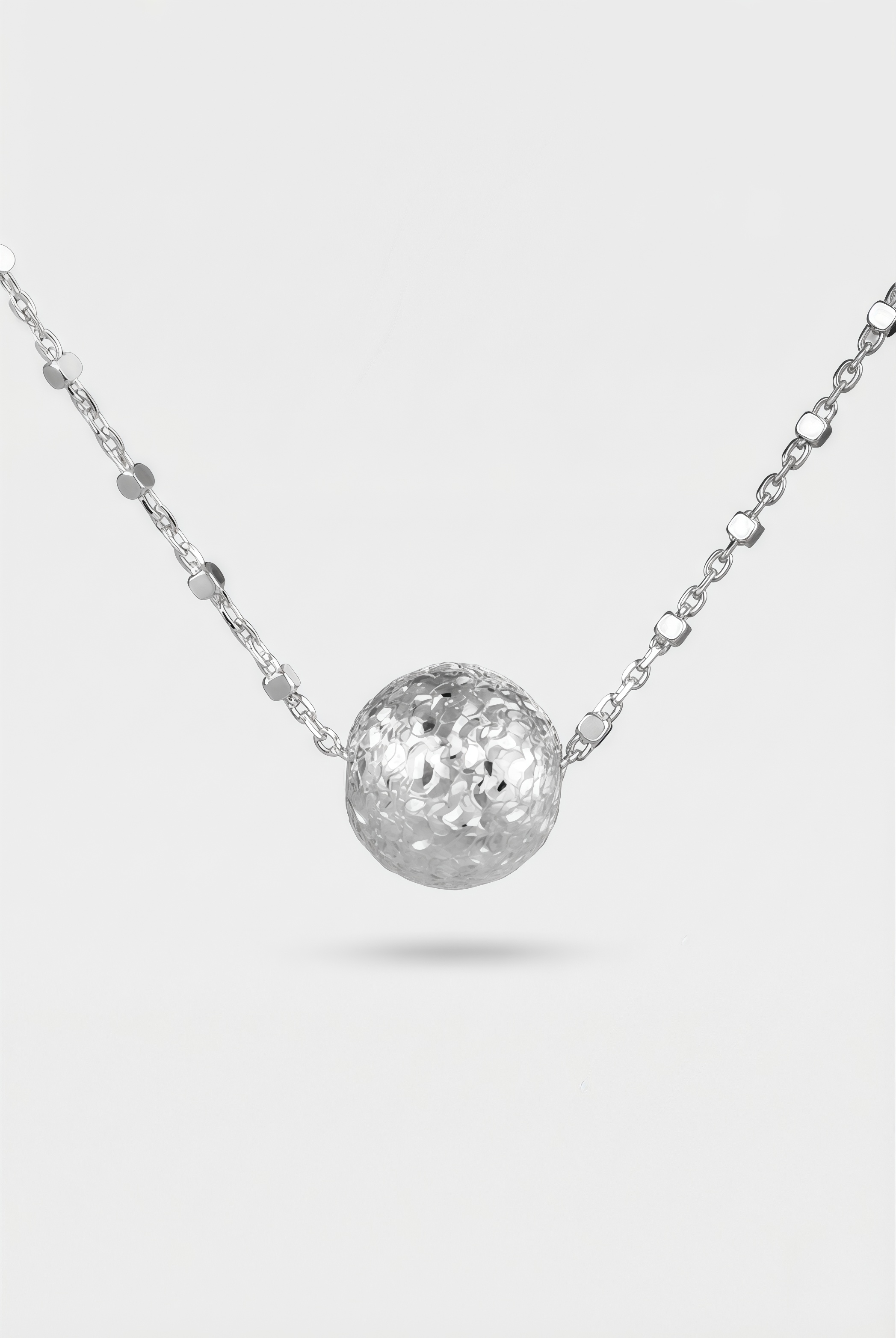 Textured Sphere Pendant Necklace – Node