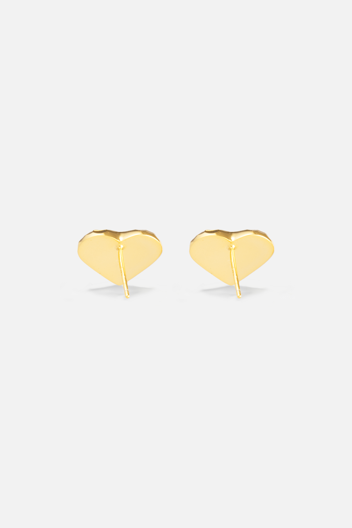 Facettierte Herz-Ohrstecker – Heart