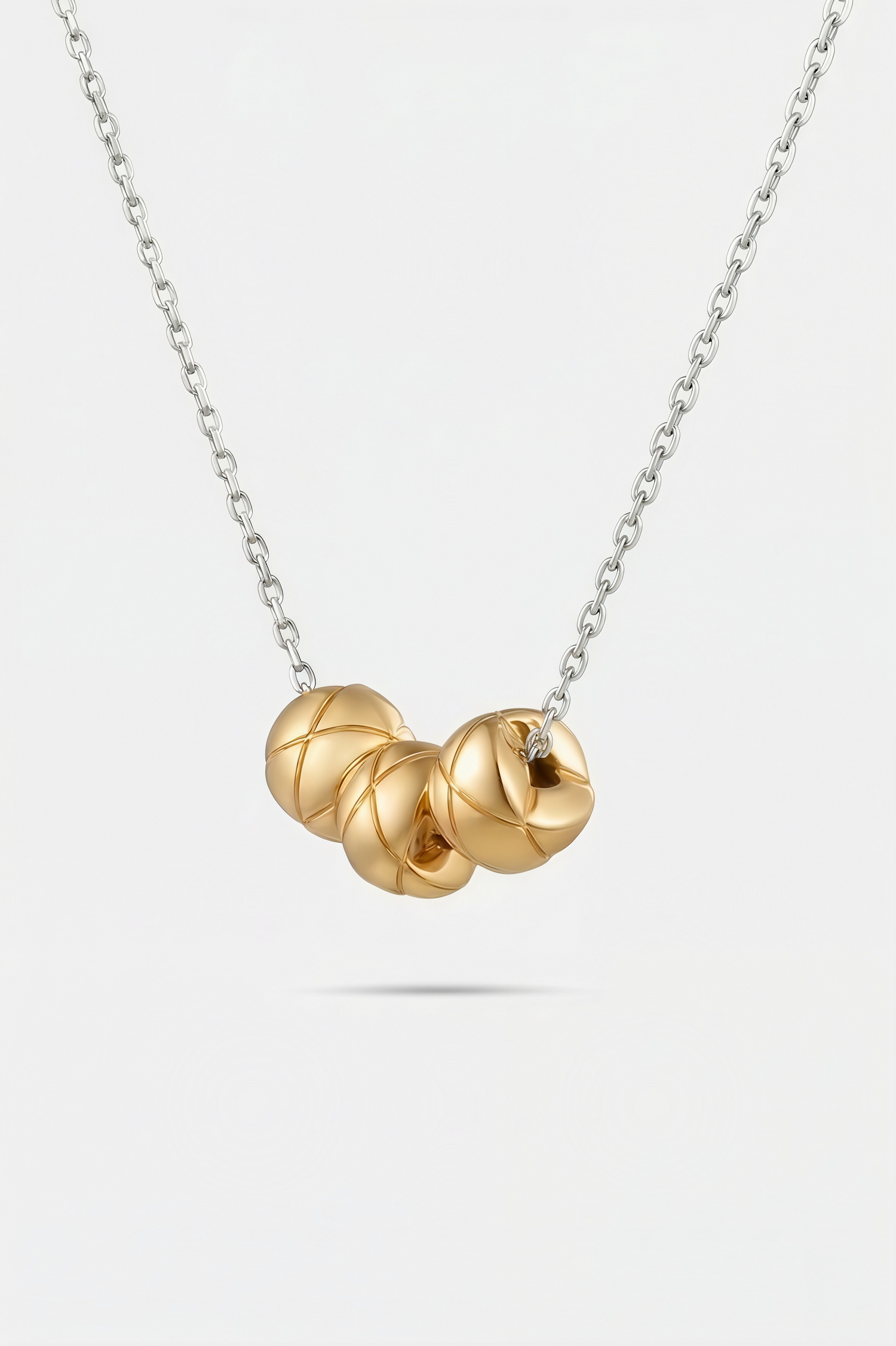 Minimal Beaded Chain Necklace – Trio