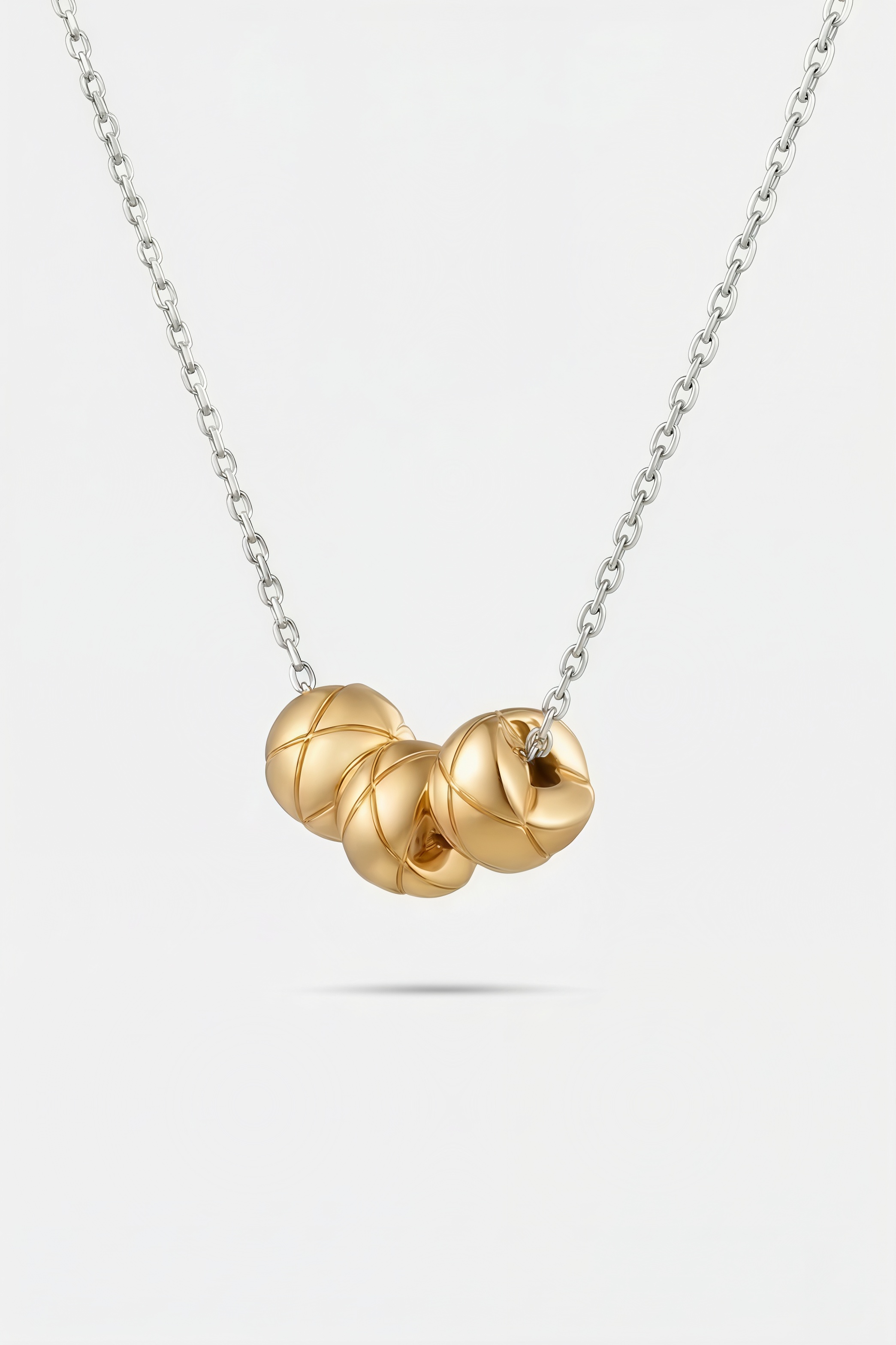 Minimal Beaded Chain Necklace – Trio