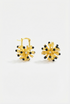 Sculptural Starburst Huggie Earrings