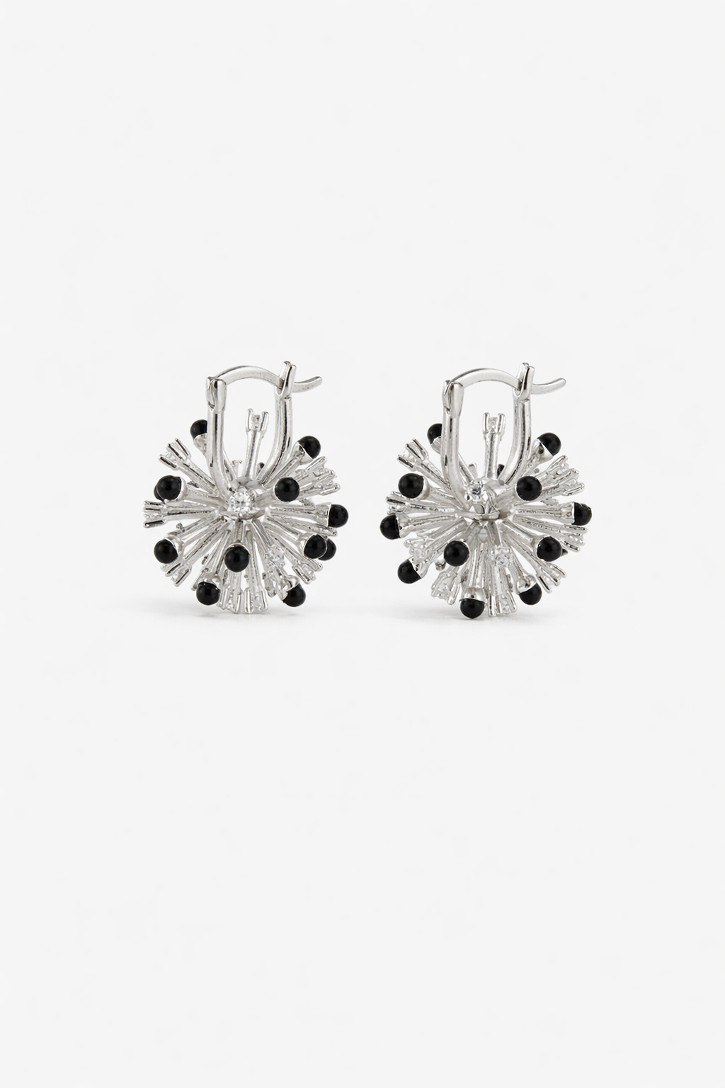 Sculptural Starburst Huggie Earrings