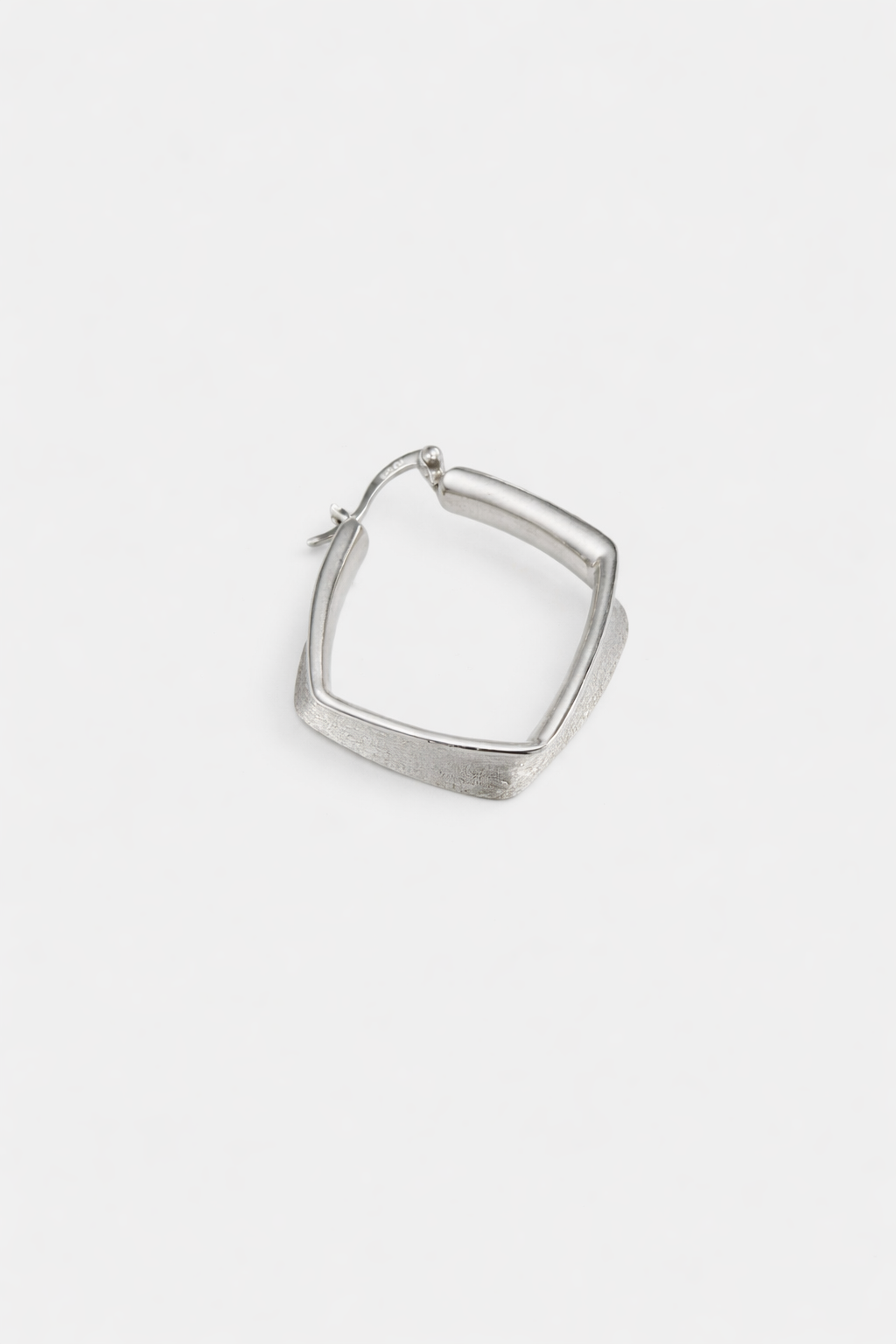 Brushed Square Huggie Earrings