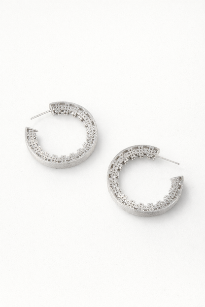 Openwork Textured Hoop Earrings