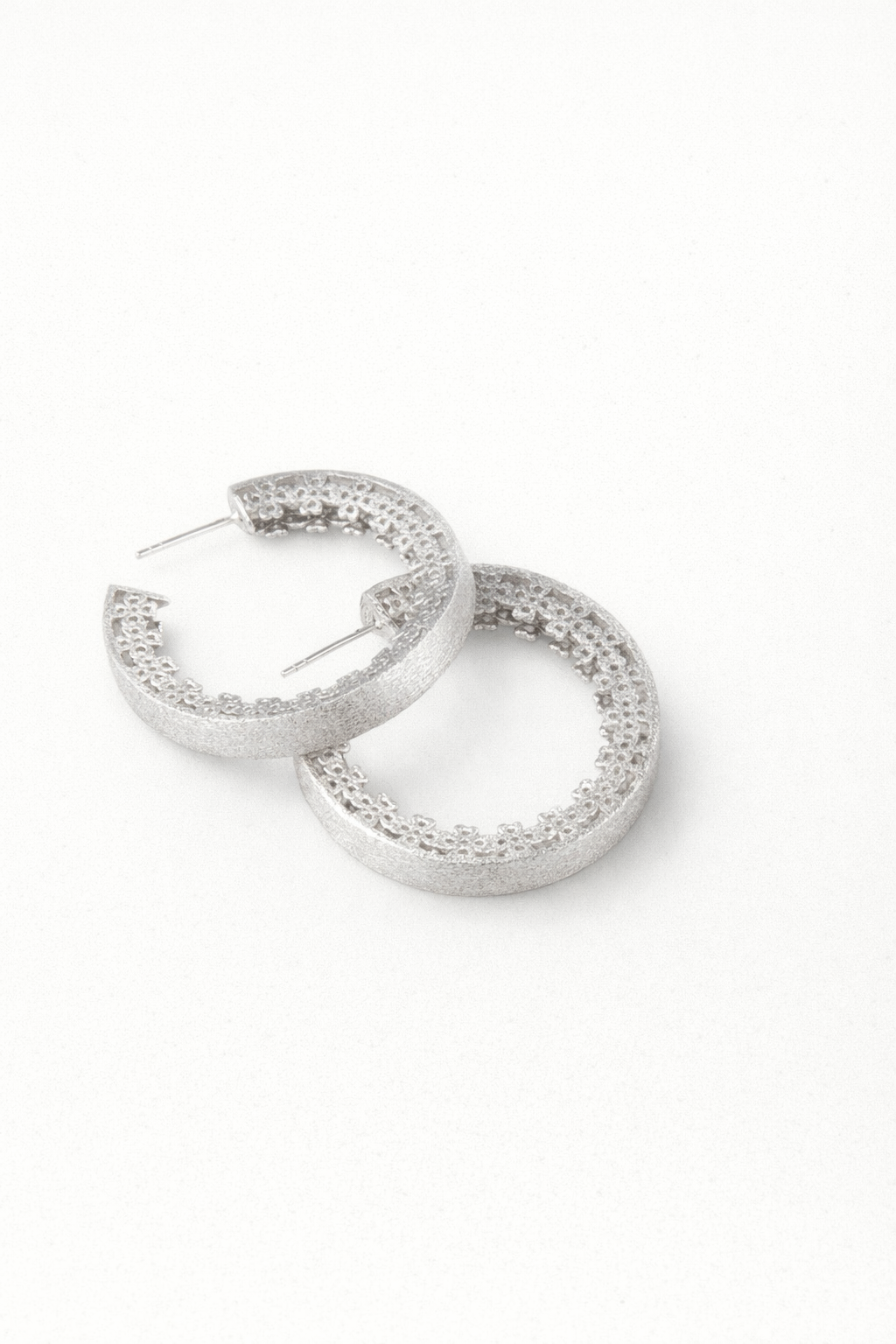 Openwork Textured Hoop Earrings