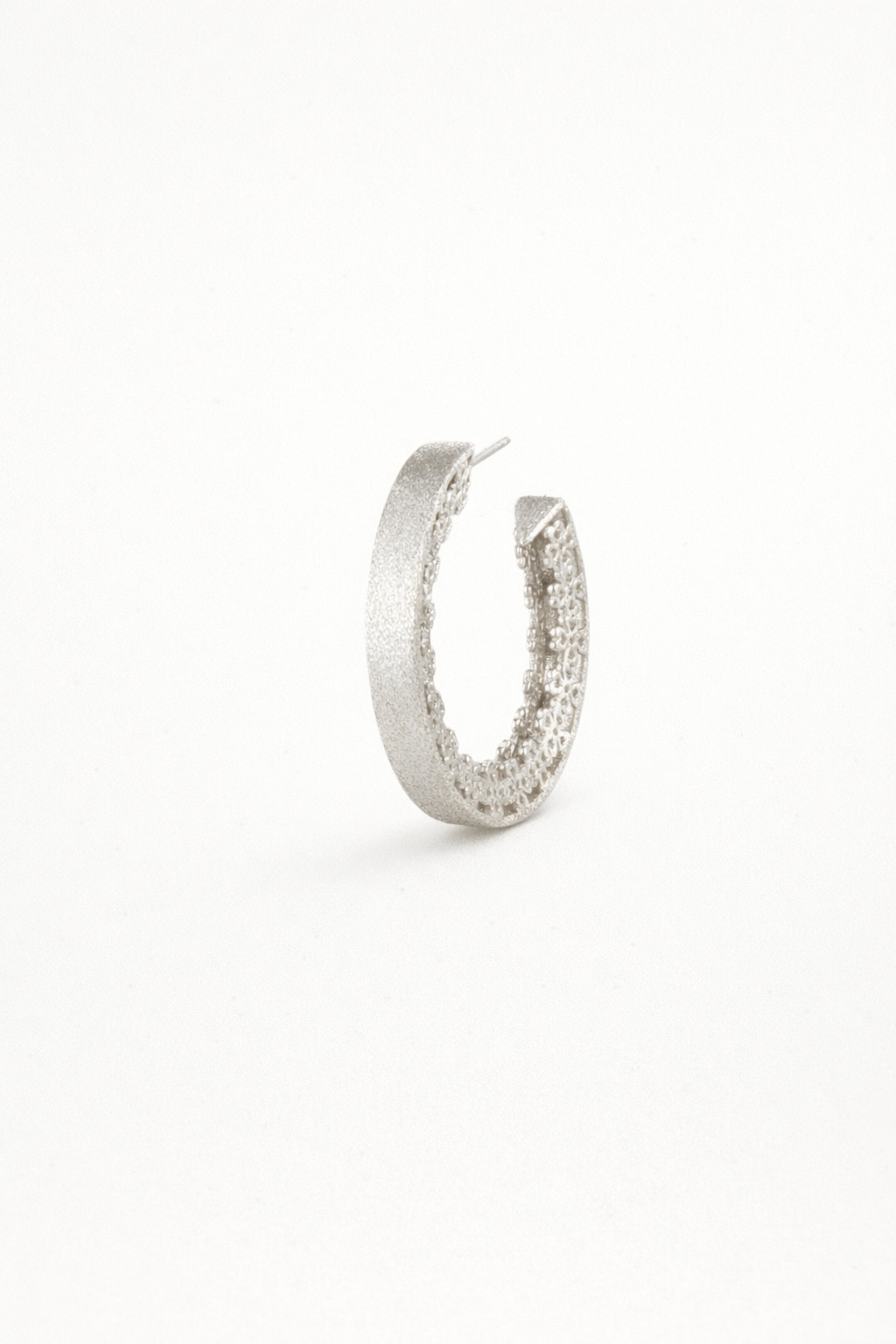 Openwork Textured Hoop Earrings