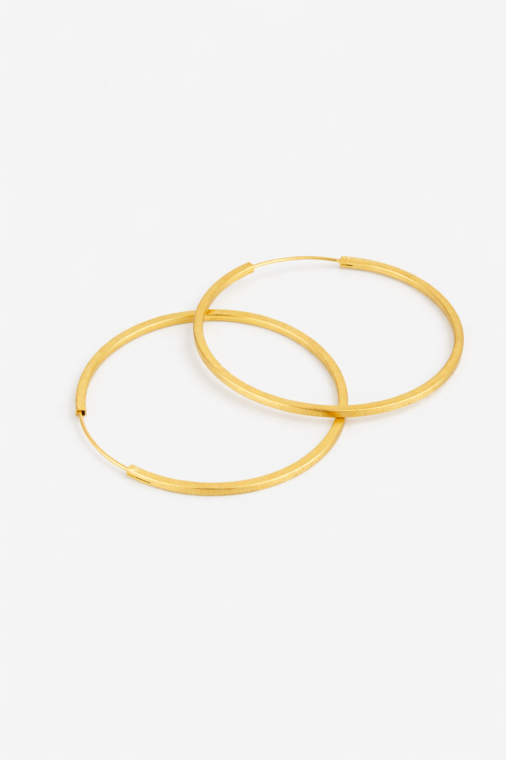 Brushed Slim Hoop Earrings