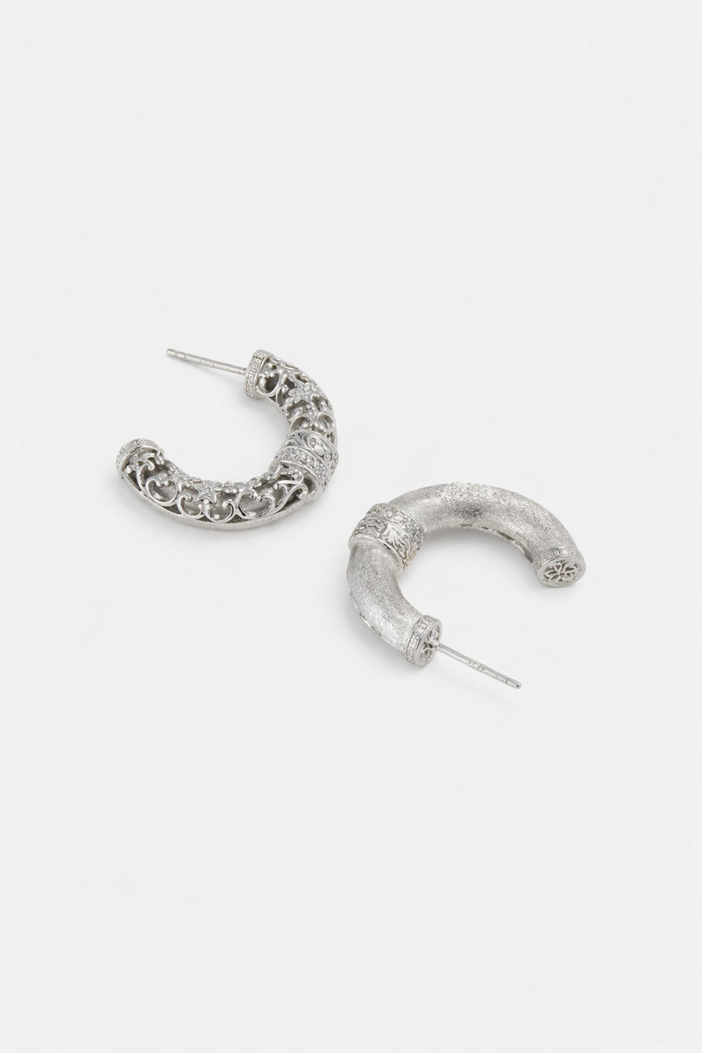 Ornate Openwork Hoop Earrings