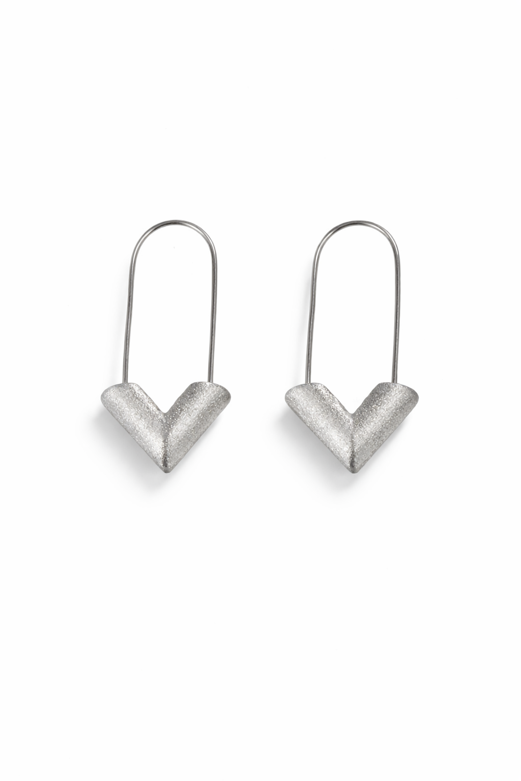 Sculptural V Drop Earrings