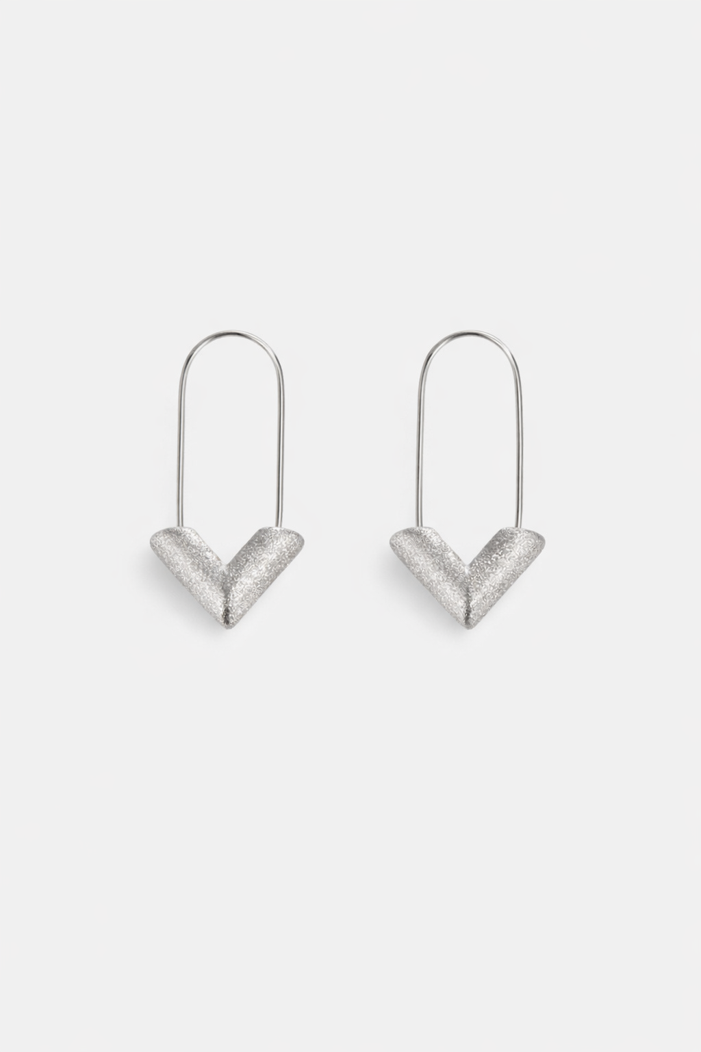 Sculptural V Drop Earrings