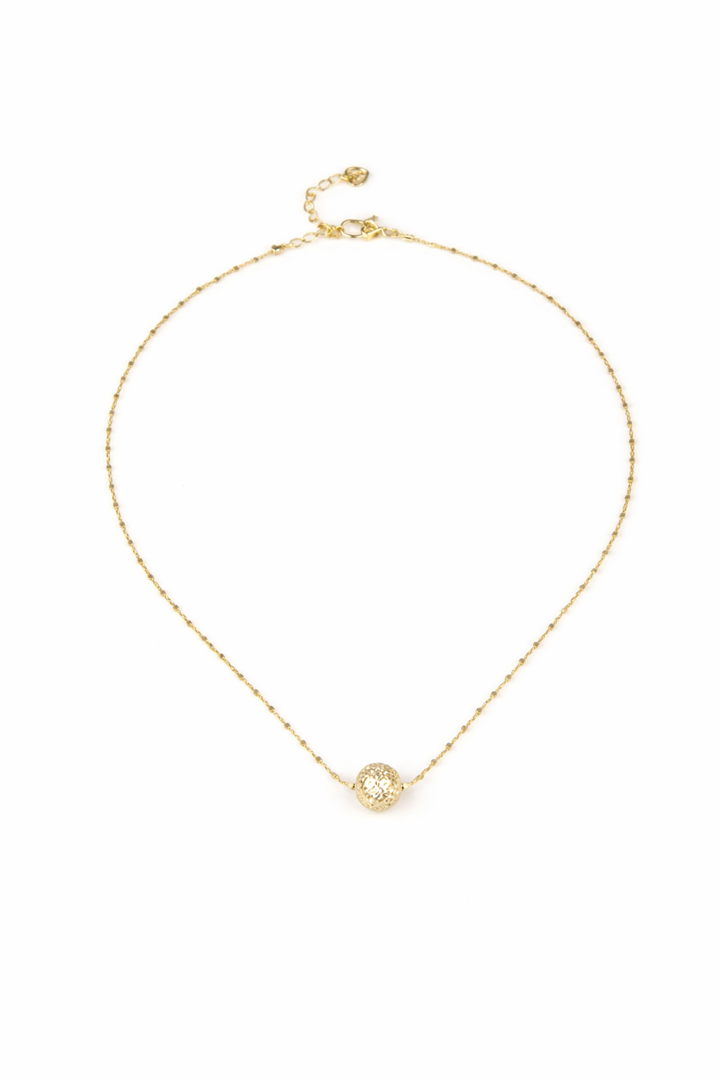 Textured Sphere Pendant Necklace – Grain