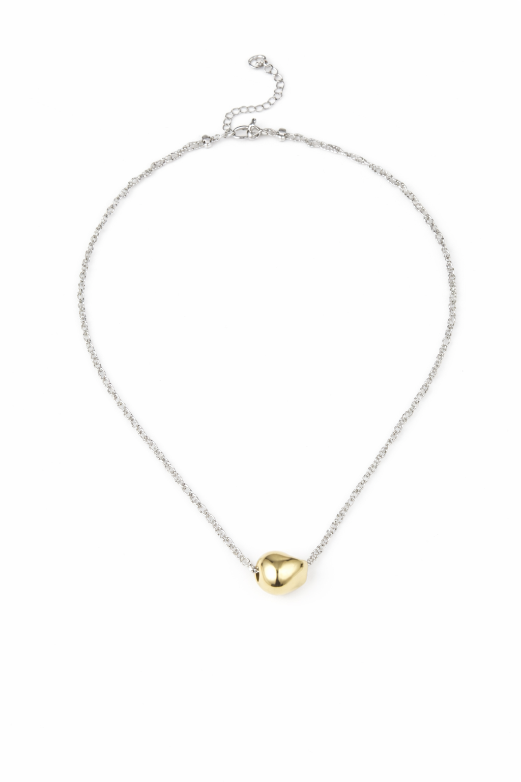 Polished Sculptural Pendant Necklace – Pebble