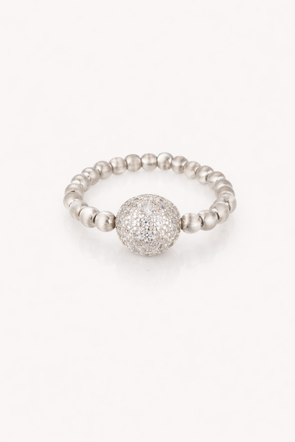 Brushed Beaded Band Ring – Cell