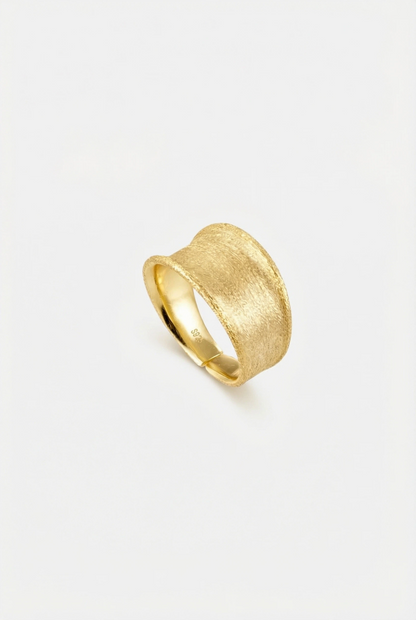 Brushed Sculptural Band Ring – Arc