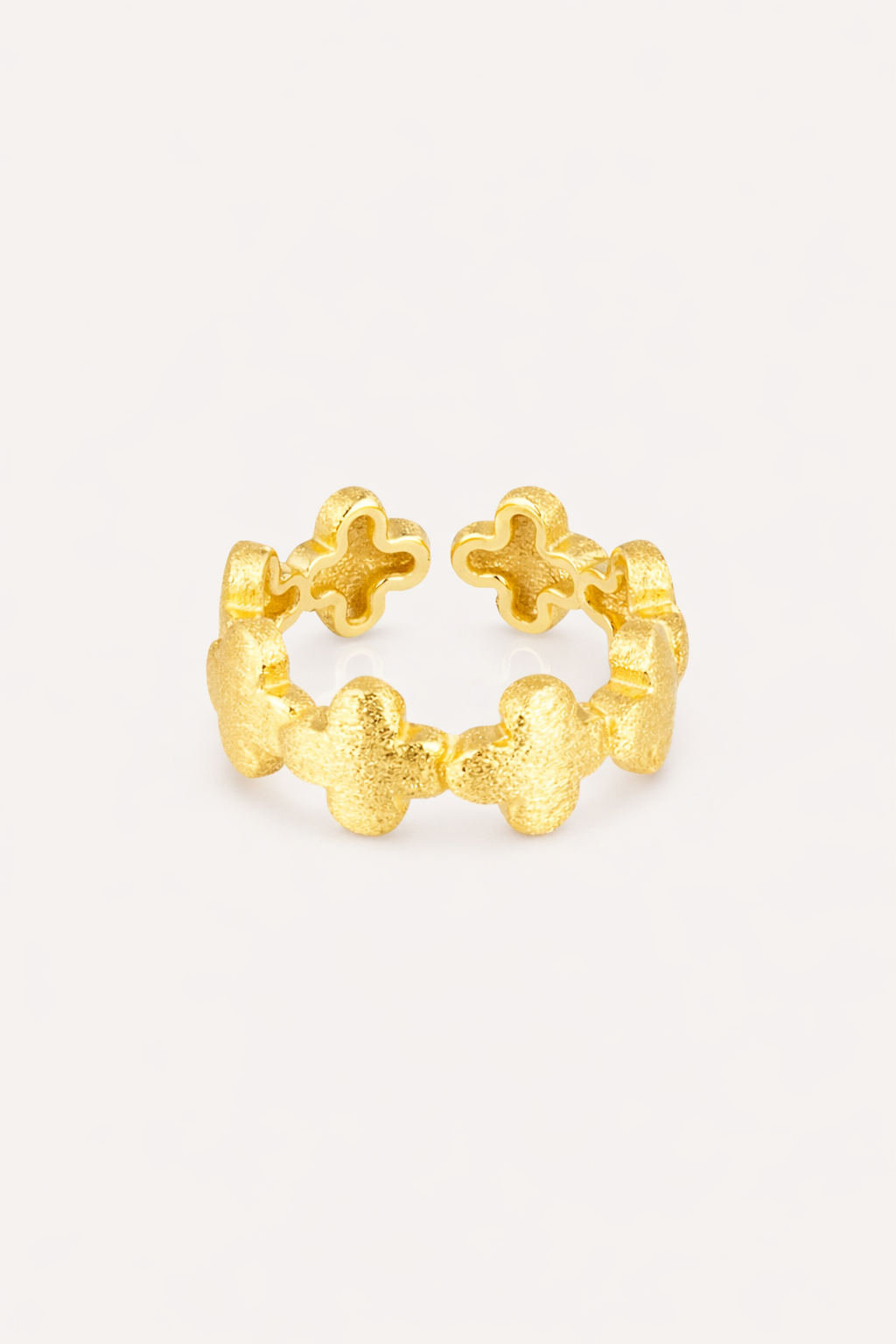 Sculptural Textured Open Band Ring